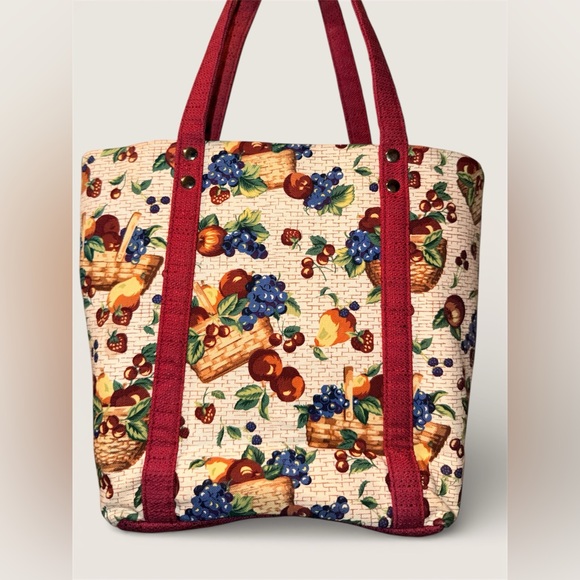 Longaberger Tote with Fruit Design - Picture 2 of 5